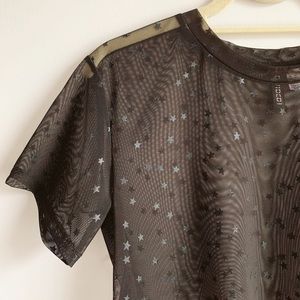 H&M Sheer Star Top